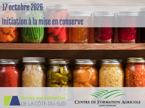 Formation d&rsquo;initiation à la mise en conserve